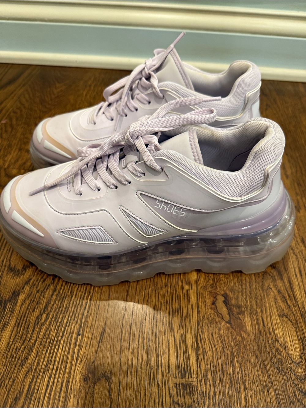 Shoes 53045 Lilac Platform Air-Cushion Sneakers for Women Bump Air